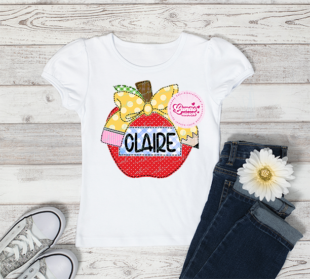Cute Apple Back To School Shirt!!