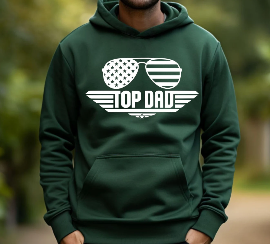 Fathers Day TOP DAD GLASSES  Hoodie