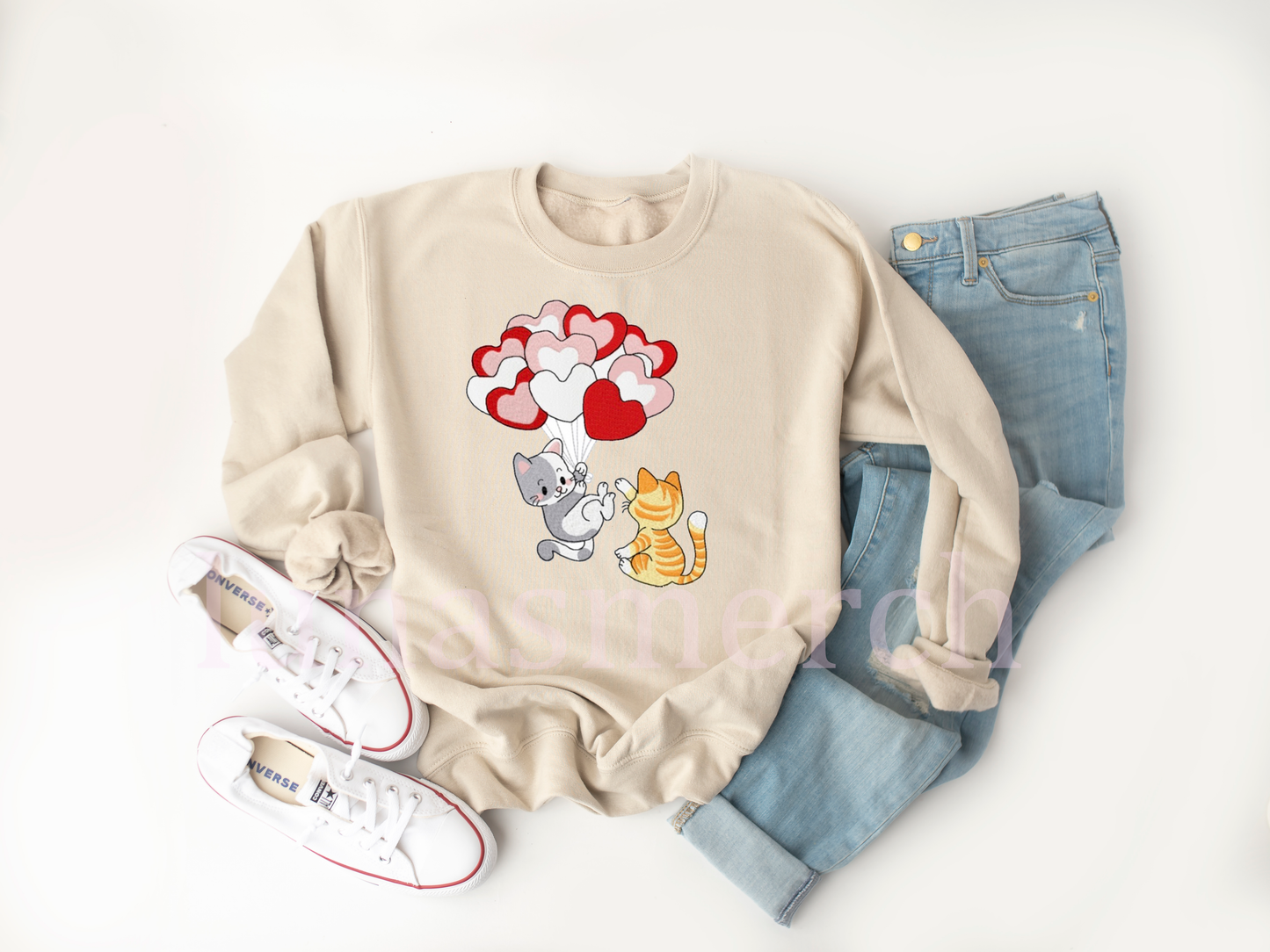 Kitty Love Embroidered Hoodie