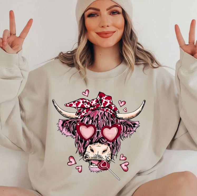 Highland Cow Love Sweatshirt