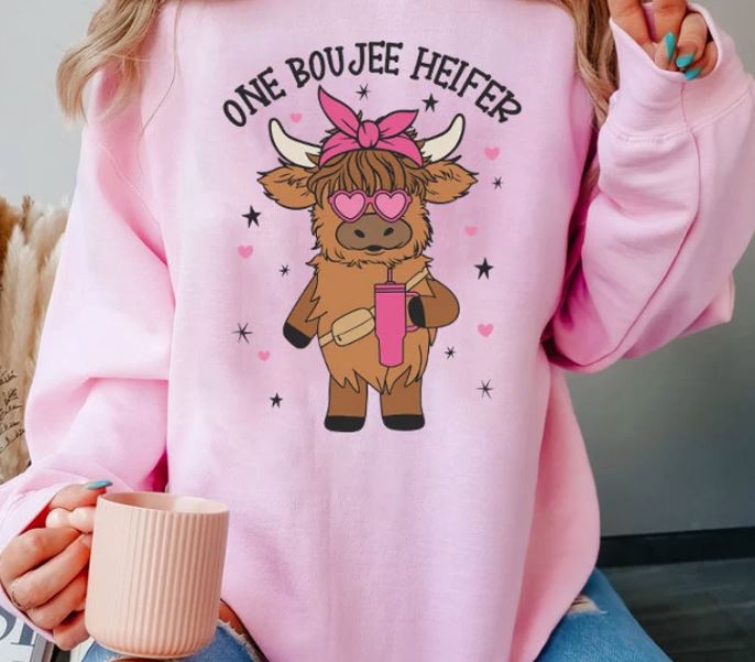 One Boujee Heifer Valentine Sweatshirt