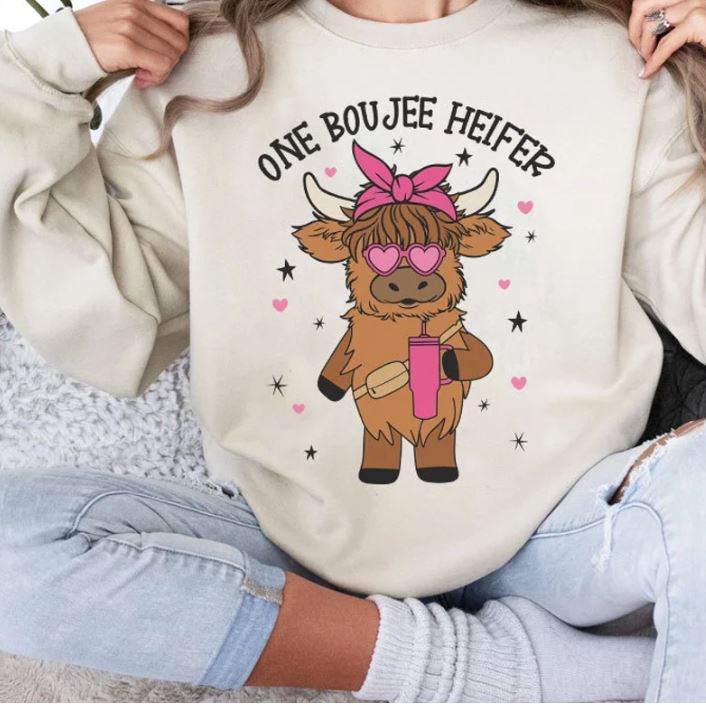 One Boujee Heifer Valentine Sweatshirt